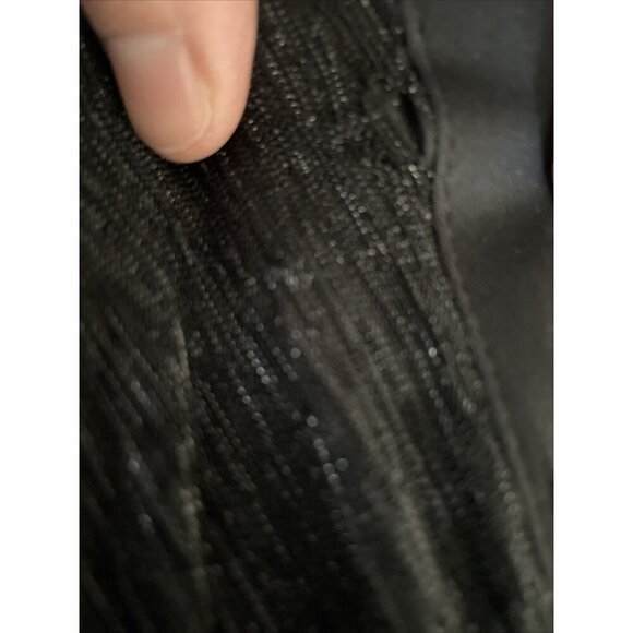 Lane‎ Bryant Shimmer Faux Wrap Dress Surplice Black Metallic Stretch Plus 24 - Picture 6 of 6